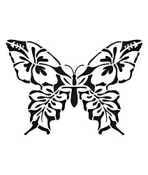 Šablóna Motýľ s kvetmi ST535